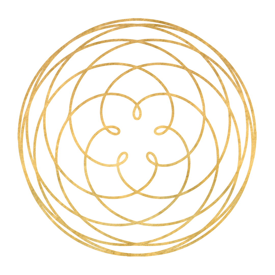 Sacred golden mandala symbol representing divine feminine energy